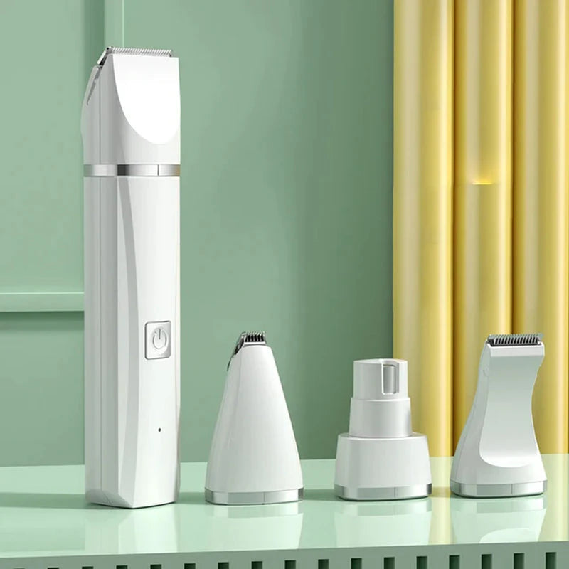 4-in-1 Electric Pet Grooming Kit: Hair Trimmer, Clippers, and Nail Grinder for Cats and Dogs