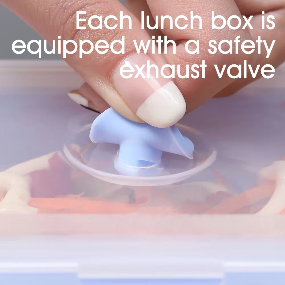 Set of 4 Collapsible Silicone Rectangle Bento Boxes - Folding Food Containers (300/500/800/1200ml) for Dinnerware