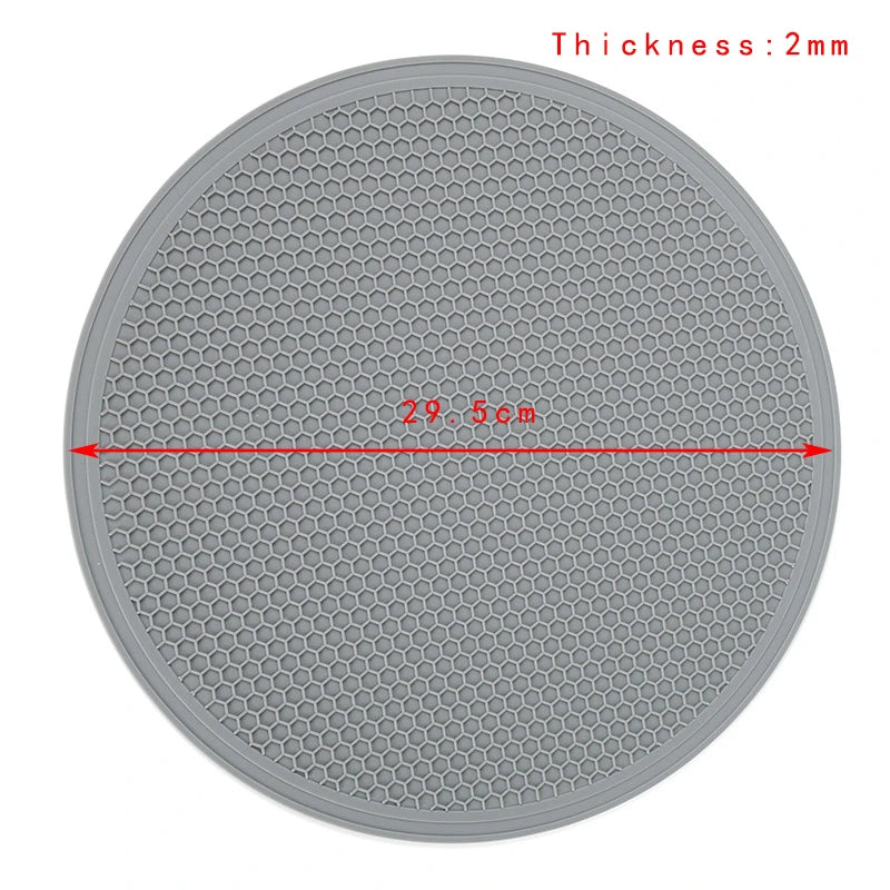 30cm Large Heat-Resistant Silicone Honeycomb Coaster and Pot Holder - Non-Slip Round Placemat for Kitchen Use