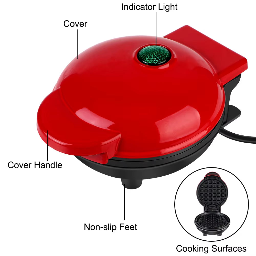 Mini Electric Waffle Maker and Egg Cake Oven - Compact Eggette Machine for Breakfast Waffles and Egg Cakes