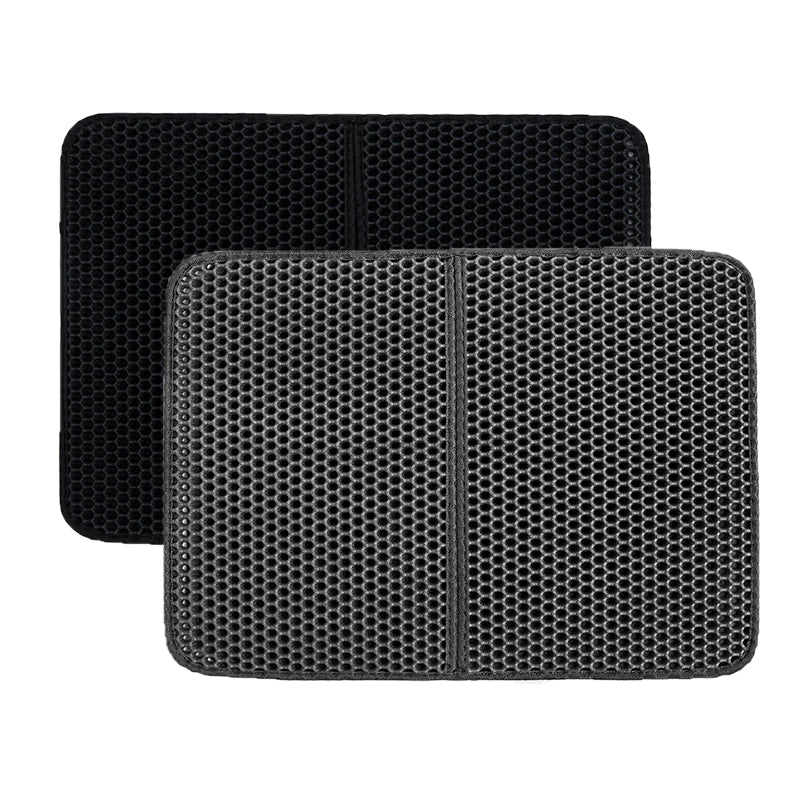 Waterproof EVA Double Layer Cat Litter Mat - Effective Litter Trapping and Cleaning Accessory for Cats