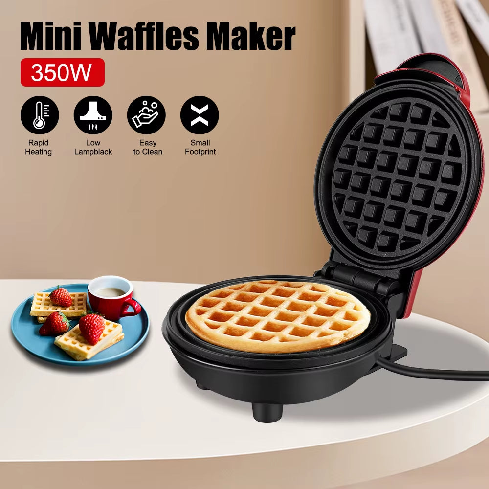 Mini Electric Waffle Maker and Egg Cake Oven - Compact Eggette Machine for Breakfast Waffles and Egg Cakes