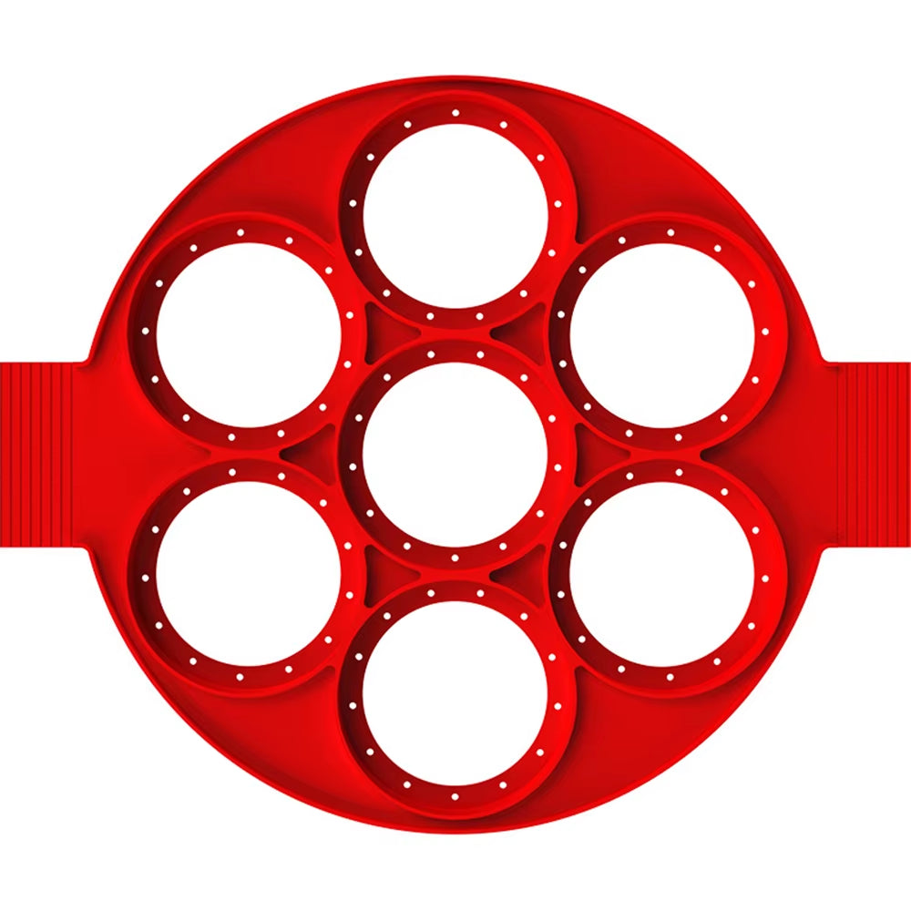 Silicone Pancake Maker with 7-Cavity Nonstick Baking Mold for Versatile Family Cooking