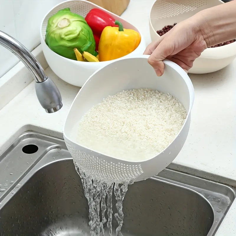 Rice and Vegetable Drainage Basket - Multi-Purpose Kitchen Sieve Tool