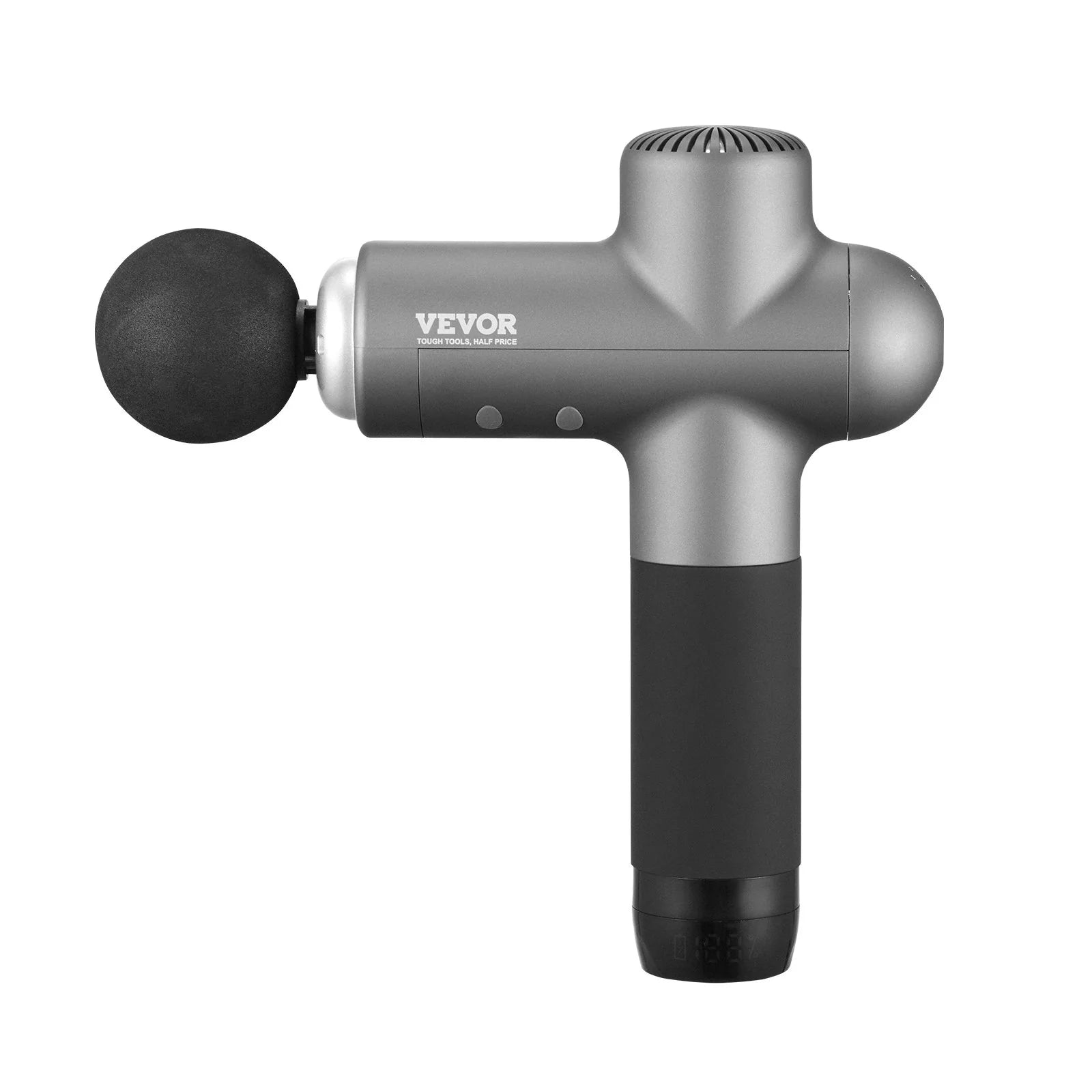 VEVOR Professional Deep Tissue Massage Gun for Athletes - Handheld Percussion Device for Pain Relief and Muscle Relaxation with 8 Speed Settings and 6 Interchangeable Massage Heads, 24V 2500mAh Battery