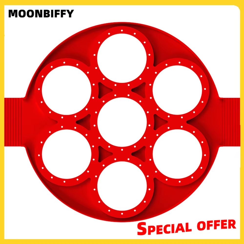 Silicone Pancake Maker with 7-Cavity Nonstick Baking Mold for Versatile Family Cooking