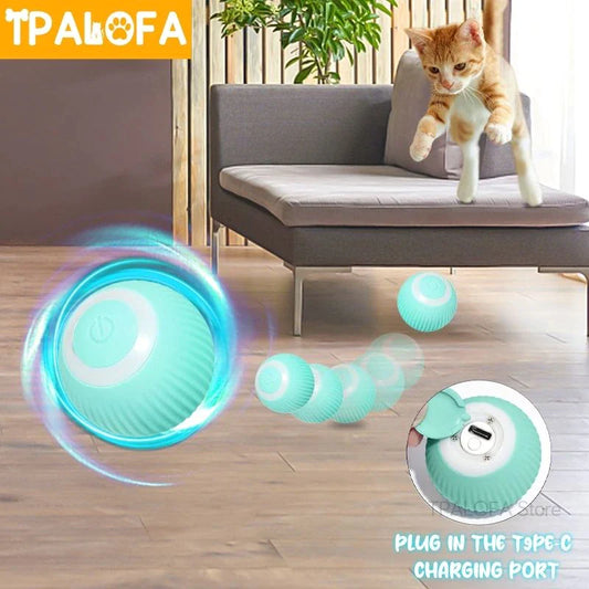 Electric Interactive Cat Ball - Automatic Rolling Toy for Indoor Play
