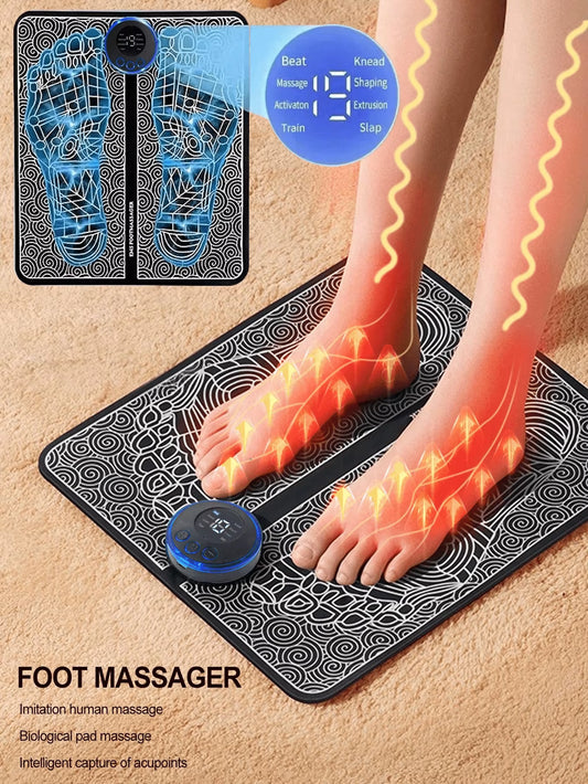 Professional EMS Foot Massager and Therapy Machine with Automatic Meridian Pressing Function